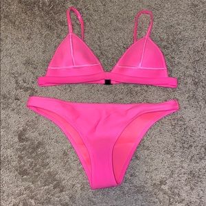 Triangl Hot Pink Bikini. Size M